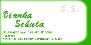 bianka sekula business card